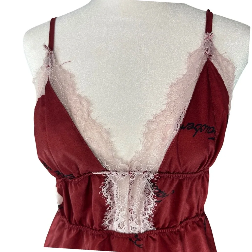 Red Strawberry Night Dress Best Fits S/M